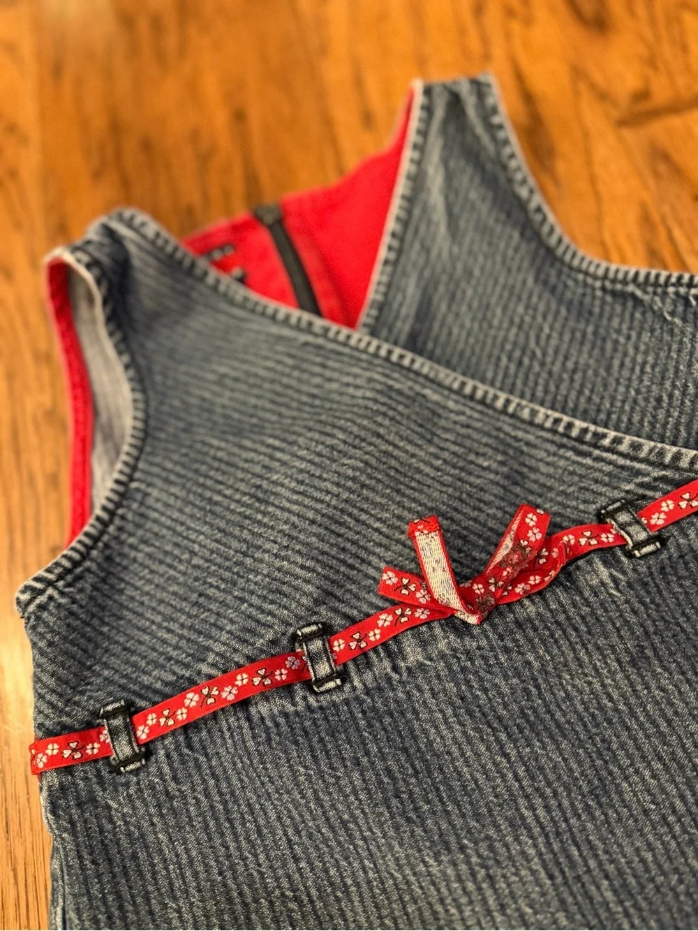 Vintage 2003 Tommy Hilfiger Denim Dress Girls Size 6 Y2K